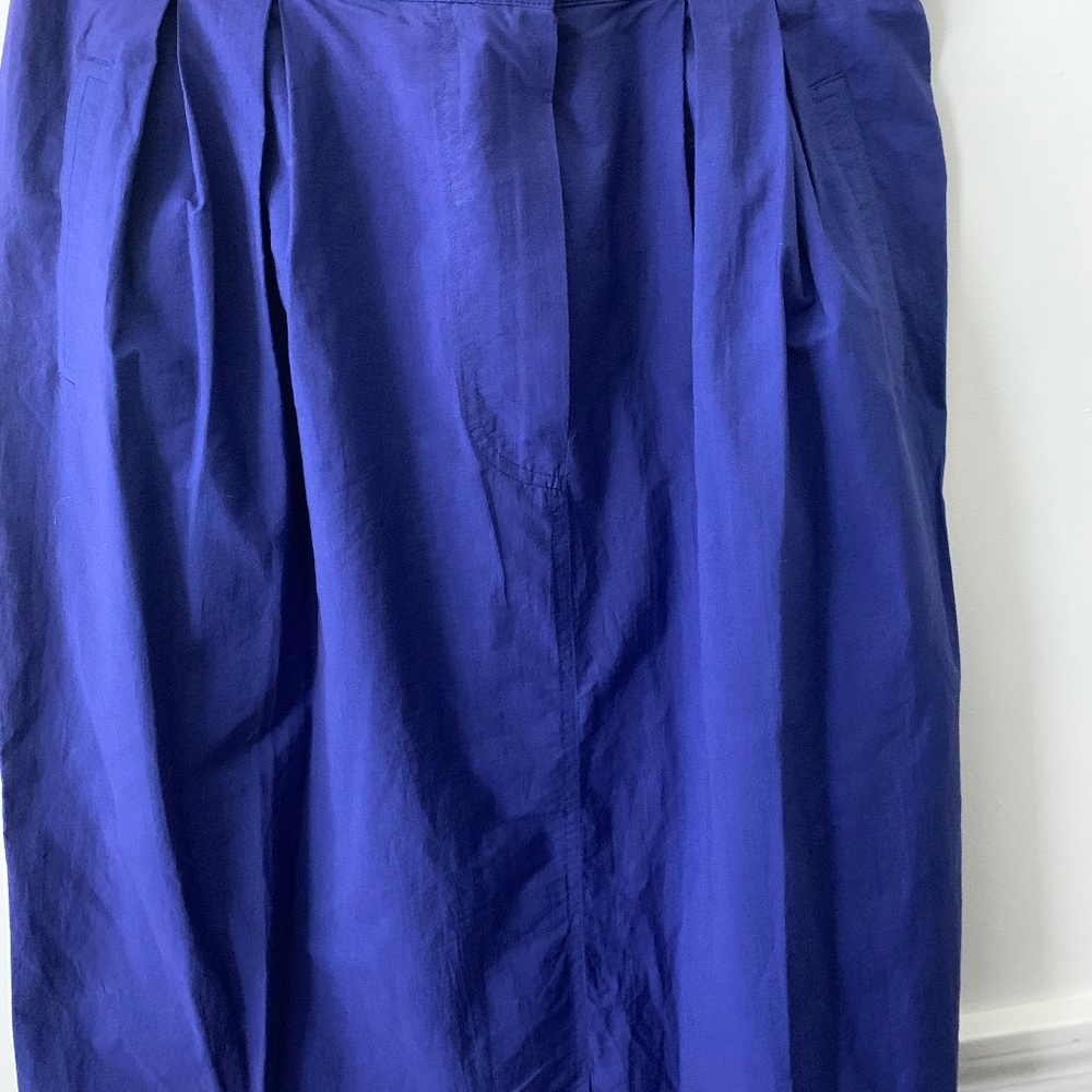 Rodier French Vintage 1980s pencil skirt w/Pleats and Buttons, French 44/US10